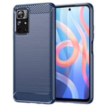 Carbon Flex Xiaomi Redmi Note 11T 5G / Xiaomi Poco M4 Pro 5G skal - Blå Blå