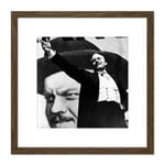 Movie Still Citizen Kane Orson Welles 8X8 Inch Square Wooden Framed Wall Art Print Picture with Mount