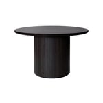 Gubi - Moon Dining Table Wood Top Ø120 cm - Spisebord - Space Copenhagen - Brun,Svart - Tre