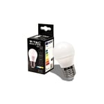 Ampoule led culot E27 3,7W (équivalent 25W) G45 - 320 lumen - 4000K blanc - ouverture du faisceau lumineux 180° - efficaci - V-tac