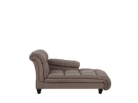 Chaise Longue En Tissu Taupe Lormont