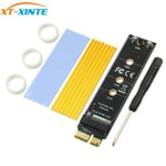 YELLOW PCI-E PCI Express 3.0 X1 à M.2 M Interface clé NVMe SSD PCIE M.2 Riser carte adaptateur dissipateur thermique SSD 2230 2242 2260 2280 pleine vitesse