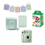 Fuji - Instax Mini 12 Instant Camera BUNDLE Pack - Mint Green