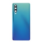 Vitre arrière avec Adhésif + Lentille camera + support pour Huawei P30 Aurora +