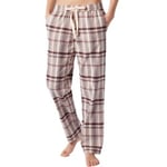 Schiesser Mix and Relax Long Flannel Pants Aprikos bomull 36 Dam