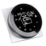 KETOTEK Intelligente Thermostat Connecté WiFi pour Chauffage au Sol Eau 3A 220V, Thermostat Ambiance Plancher Chauffant Programmable, Compatible avec Alexa, Tuya Smart Life APP Noir