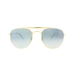 Ray-Ban Womens Sunglasses Marshal 3648 001/3F Gold Light Blue Gradient Metal - One Size