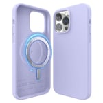 elago Magnetic Silicone Case Compatible with iPhone 14 Pro Max Case (6.7"), Compatible with MagSafe All Accessories, Built-in Magnets, Premium Liquid Silicone, Protective Cover (Purple)