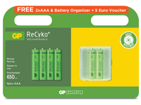 Gp Batteries Recyko+ Aaa Uppladdningsbara Batterier 650 Mah - 6-Pack