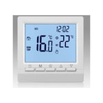Ensoleille - Thermostat de Chauffage de chaudière à gaz 1.5 v régulateur de température alimenté par Batterie avec rétro-éclairage Blanc pour