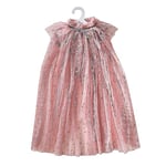 Ginger Ray Girls Blush Pink & Silver Sparkle Fairy Princess Cape for Christmas Costume Parties