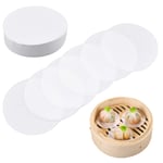 Dokpav Baking Parchment, 500pcs 9cm Non-Stick Greaseproof Baking Parchment Paper, Baking Oil Paper, Bamboo Steamer Paper, Air Fryer Liner, Wax-Paper Beef Burger Discs, for Burger,Patty,Cooking,Grill