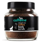 mCaffeine Naked and Raw Coffee Body Scrub - Body Wash Treats Ingrown Hair - Body Exfoliator Softens Skin - Coconut - Normal to Oily Skin - 100 g