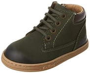 KICKERS Boys’ Tackland Ankle Boot, Khaki, 3 UK