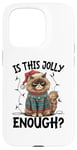 Coque pour iPhone 15 Pro Is This Jolly Enough Grumpy Santa Cat Pun Pun Noël