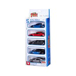 Burago Street Fire | Pack de 5 véhicules Alpine/Nissan/Urus/Porsche/Chiron | Reproduction de Voiture Miniature à échelle 1/43 | Assortiment de véhicules | Jouet pour Enfant à Collectionner | 30008