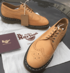 Dr Martens 3989 Tuscon tan leather brogue shoes UK 6.5 EU 40 Made in England