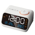 FM Radio LED Alarm Clock for Bedside Wake Up. Digital Table Calendar with1958