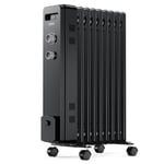 VonHaus Oil Filled Radiator 9 Fin, Oil Heater Portable Electric Free Standing