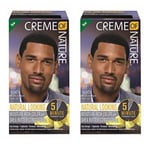 2x Creme Of Nature Men Hair Dye 5 Minute Permanent Hair color/ Jet Black