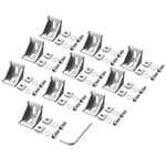 Justech 10pcs Joint à Angle Droit 4040 Support d'Angle de Forme L d'Angle de 90 Degrés en Aluminium avec Kit de Fixation pour Porte Fenêtre Meuble etc