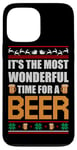 Coque pour iPhone 13 Pro Max It's The Most Wonderful Time For A Beer Funny Ugly Christmas