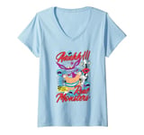 Womens Aaahh!!! Real Monsters Main Monsters Airbrush Nickelodeon V-Neck T-Shirt