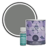 Rust-Oleum Grey Water-Resistant Bathroom Tile Paint in Gloss Finish - Torch Grey 750ml