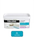 TOLLENS - Peinture Blanche Salle de bain - Résiste à l'Humidité et aux Moisissures - Velours - Blanc 2L = 24m2