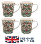 Lesser & Pavey | William Morris Strawberry Thief Set of 4 Mugs | Ceramic