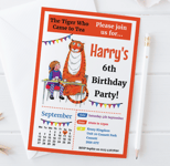 Personalised The Tiger Who Came To Tea Invitations Birthday Party Invites x10