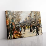 Big Box Art Jean-Francois Raffaelli On The Grand Boulevard Canvas Wall Art Print Ready to Hang Picture, 76 x 50 cm (30 x 20 Inch), Multi-Coloured