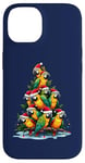 Coque pour iPhone 14 Parrot Christmas Tree Funny Polly Holiday