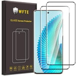 WFTE [Lot de 2 Verre Trempé pour Honor Magic 6 Lite 5G/X9b/X50, 3D Couverture Complète Film de Protection d'écran avec Haute Transparence à 99%, Anti-Trace Protecteur avec Dureté 9H Glass (Noir)