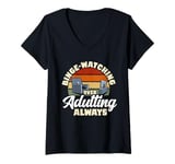 Womens Binge-watching Over Adulting Always Movie Critic Series V-Neck T-Shirt