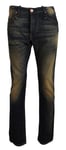 Acht Mens Blue Wash Cotton Denim Slim Fit Jeans - Size IT 54 (Men's)