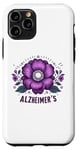 Coque pour iPhone 11 Pro I Will Remember For You Purple Flower Alzheimer Sensibilisation à la maladie d'Alzheimer