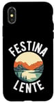 Coque pour iPhone X/XS Festina Lente Make Haste Slowly Latin Phrase de motivation