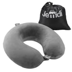 Memory Foam Travel Pillow, Grey - Versatile Neck Pillow for Travel, Airplane