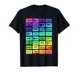 Rainbow Cassette Tapes Nostalgic Music Throwback 1980s T-Shirt