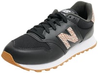 New Balance Women's 500 Sneaker, Black, 6.5 UK