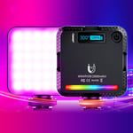 Lumiere Photo, RGB Video Light, Éclairage Appareil Photo LED RGB 360° avec 3 Griffes, Rechargeable, 13 FX d'éclairage,éclairage Lampe Vidéo Portable 2500K-9000K Couleur,Lampe Vidéo pour Photographie