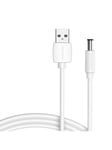 Vention Power Cable USB 2.0 to DC 5.5mm Barrel Jack 5V CEYWG 1.5m (white)