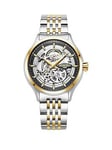 Roamer Swiss Made Competence Skeleton Iv Automatic Watch With Gold Ip Stainless Steel Case And Bracelet