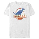 Pixar Cars 1-2 Dinoco Vintage Organic Short Sleeve T-Shirt, White, XL