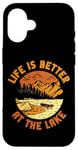 iPhone 16 Rowing Row Boat Retro Vintage Life Is Better At The Lake Case