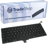 Clavier Allemand QWERTZ pour Ordinateur Portable Apple MacBook Pro Unibody 33,8 cm 13,3"" A1278 A1279 (rétroéclairage Haut)