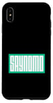 Coque pour iPhone XS Max Sarcelle Aqua Saynomo (Say No More) Bleu sarcelle Aqua Graphic