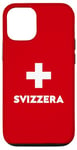 Coque pour iPhone 12/12 Pro Switzerland Flag Suisse Swiss Schweiz White Red