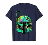 Star Wars Classic Hawaiian Print Boba Fett Helmet T-Shirt C1 T-Shirt